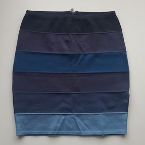 Blue striped Armani exchange medium bandage skirt